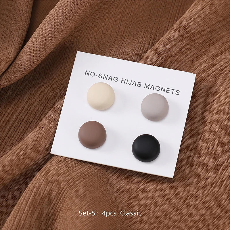 4pcs/Set Matte Magnet Hijab Pins