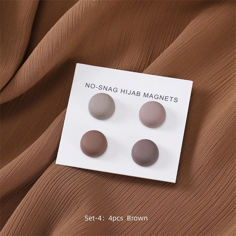 4pcs/Set Matte Magnet Hijab Pins