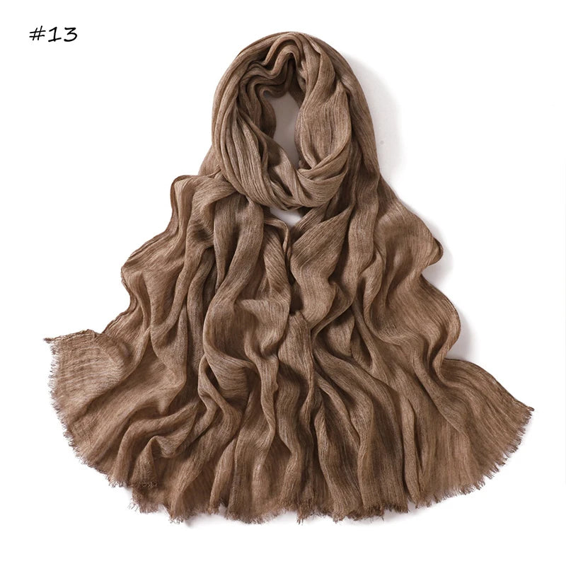 180*65cm Tie-Dye Crinkle Rayon Hijabs