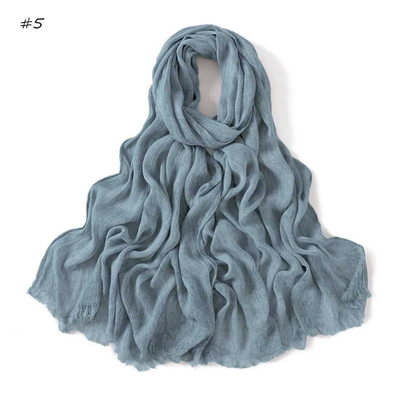 180*65cm Tie-Dye Crinkle Rayon Hijabs