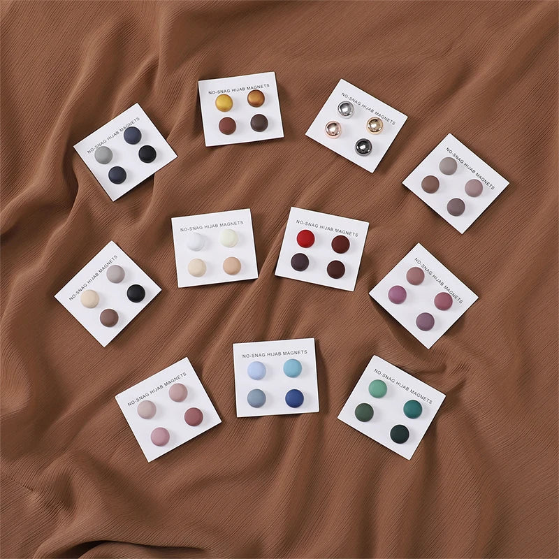 4pcs/Set Matte Magnet Hijab Pins