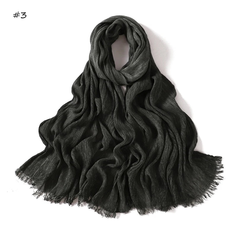 180*65cm Tie-Dye Crinkle Rayon Hijabs