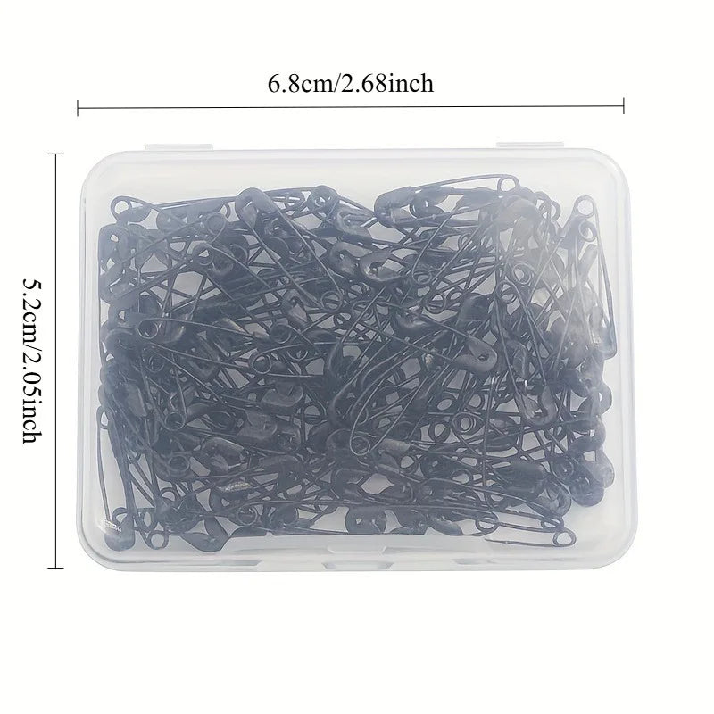 120pcs/Box - Small Black Safety Pins