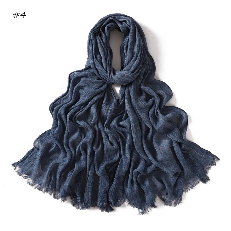 180*65cm Tie-Dye Crinkle Rayon Hijabs