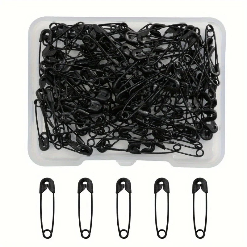 120pcs/Box - Small Black Safety Pins