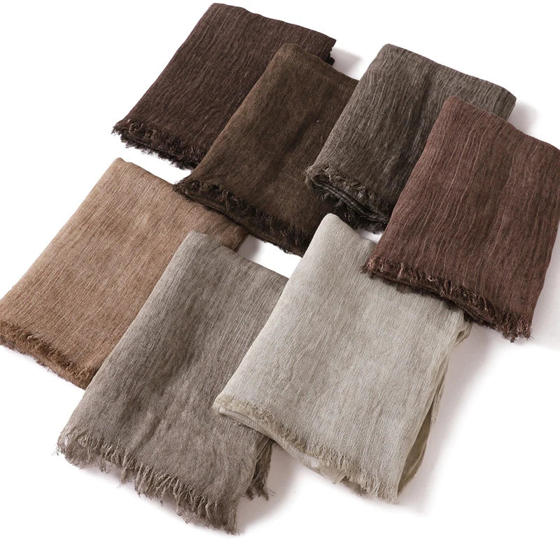 180*65cm Tie-Dye Crinkle Rayon Hijabs