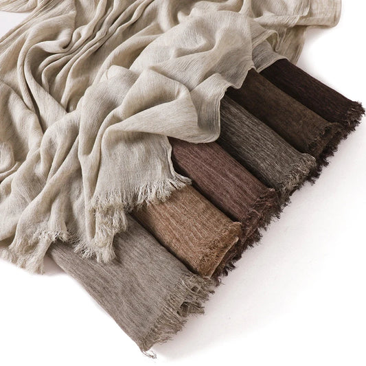 180*65cm Tie-Dye Crinkle Rayon Hijabs