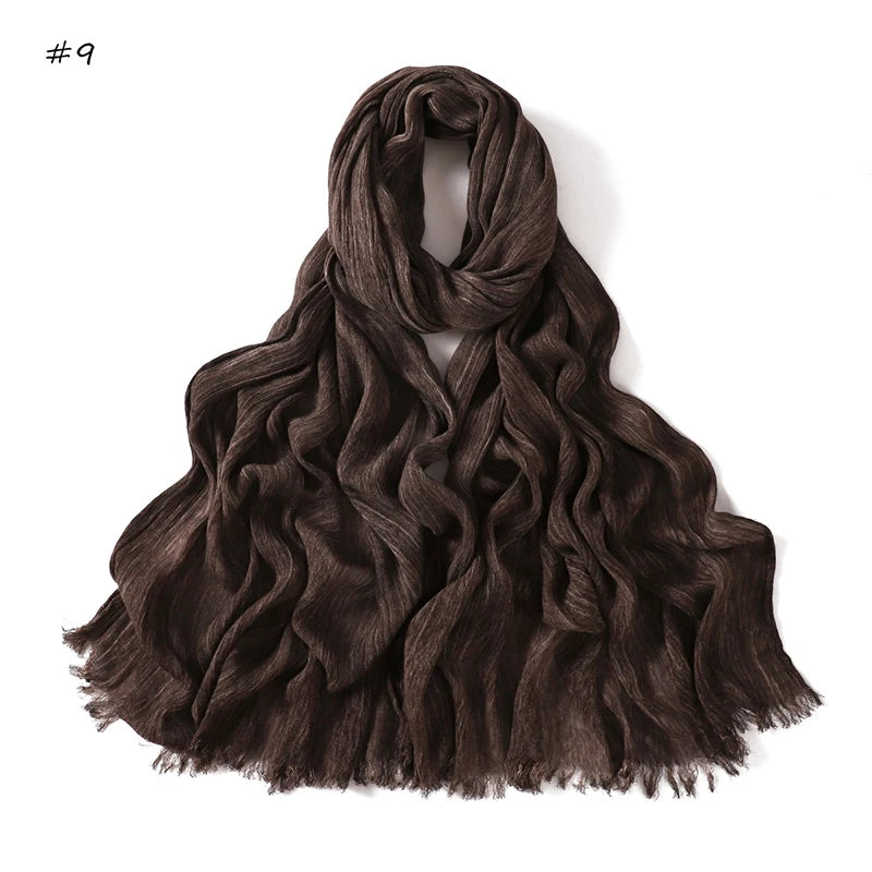 180*65cm Tie-Dye Crinkle Rayon Hijabs