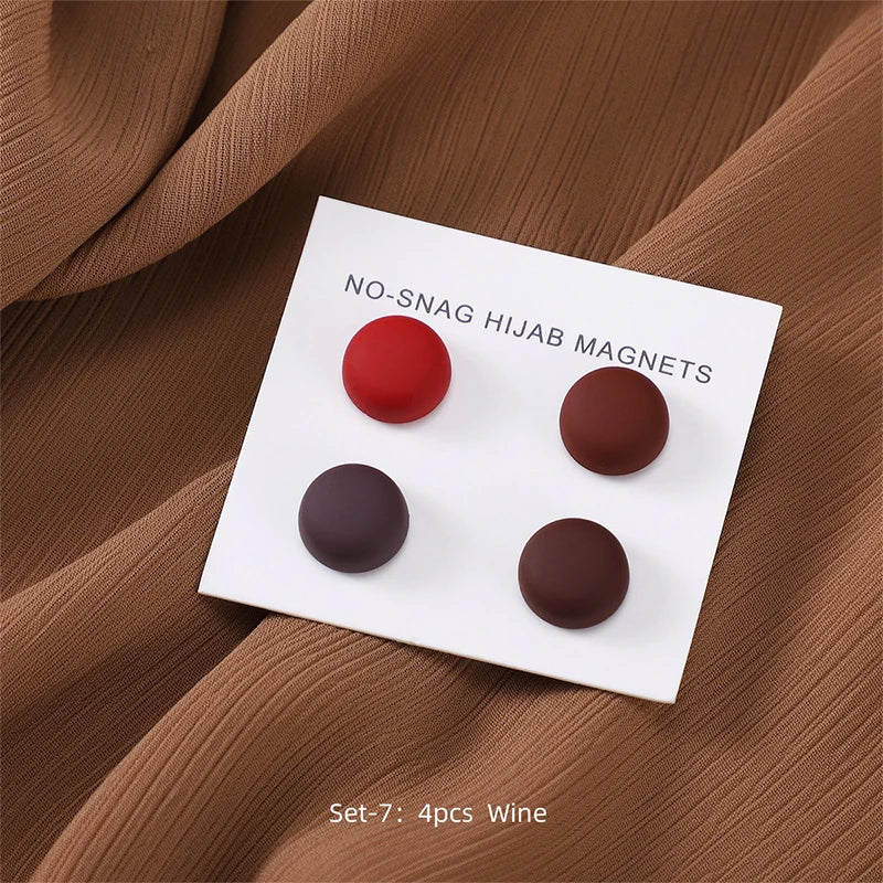 4pcs/Set Matte Magnet Hijab Pins