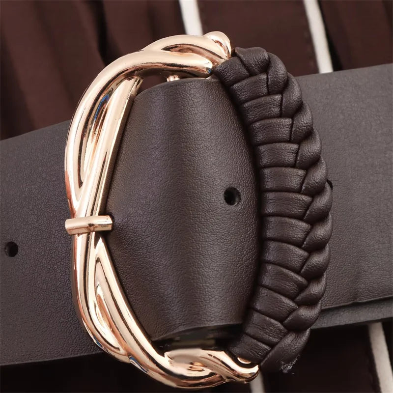 Russet Long Sleeves with Belt Pleated Embellished Midi Dress