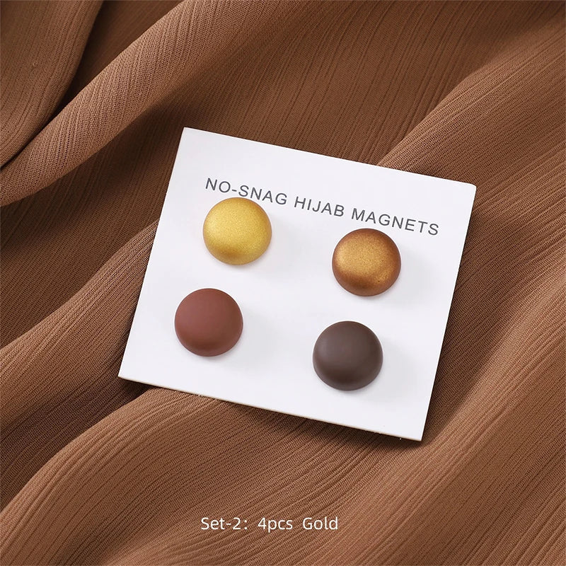 4pcs/Set Matte Magnet Hijab Pins