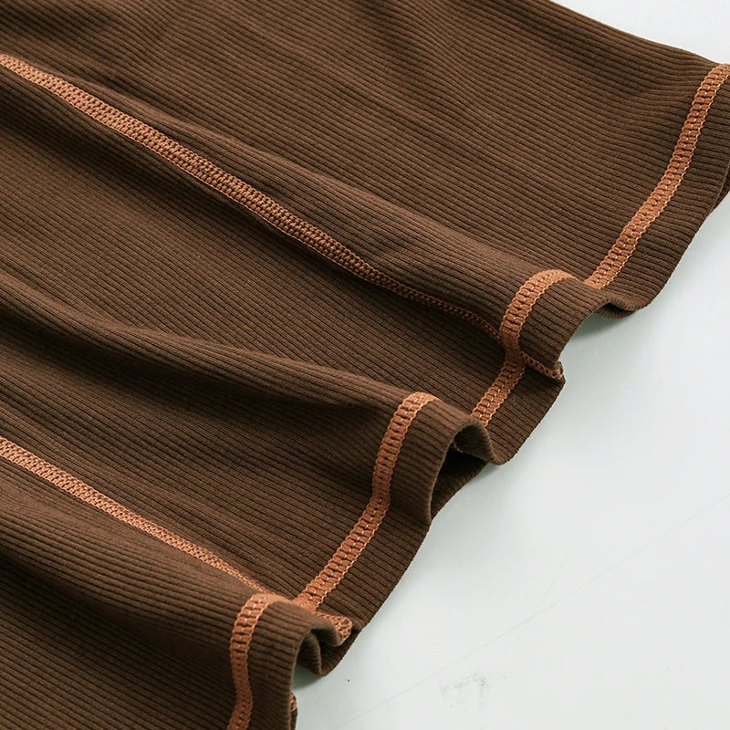 French Style Knitted Midaxi Dresses for Women Casual Solid Sleeveless