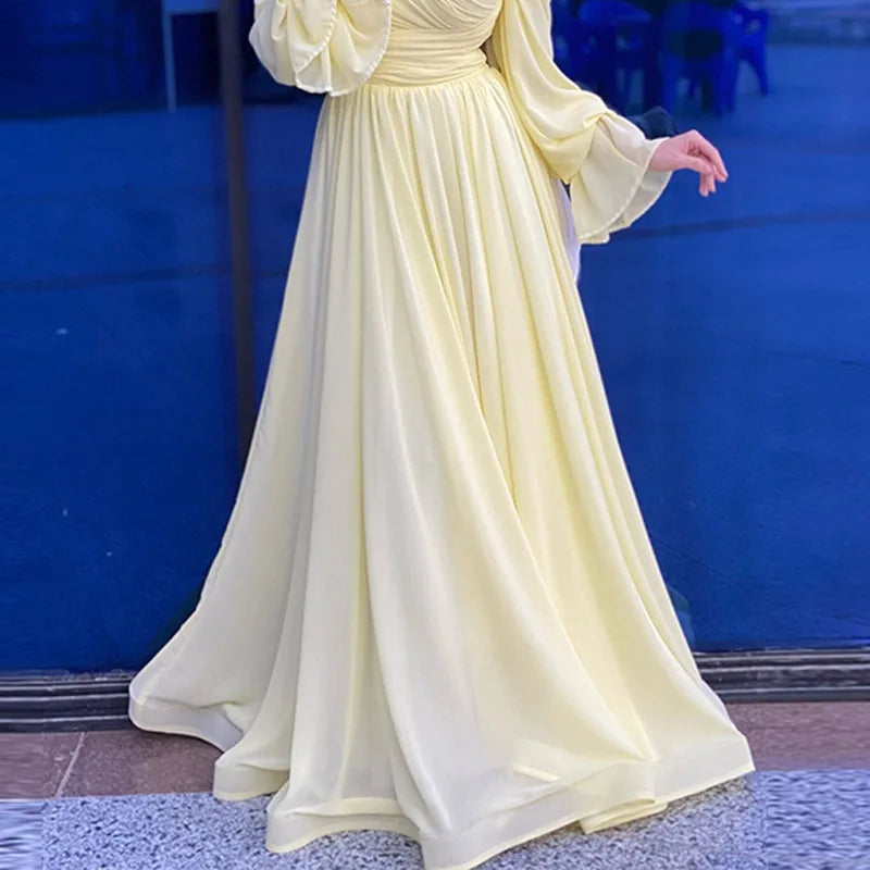 Modest Maxi Dress for Women Long Sleeve Floor Length Evening Gown