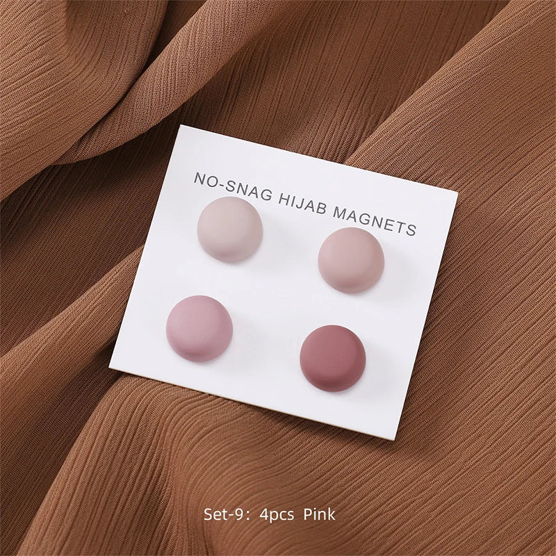 4pcs/Set Matte Magnet Hijab Pins