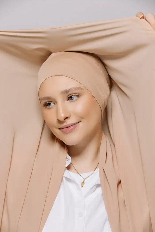 Instant Hijabs Chiffon Hijab with Built-in Magnets with Undercap