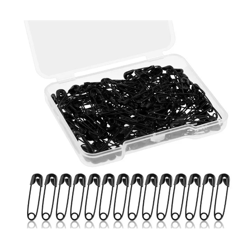 120pcs/Box - Small Black Safety Pins