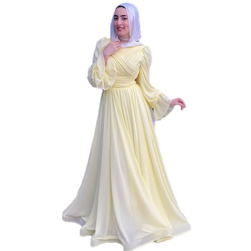 Modest Maxi Dress for Women Long Sleeve Floor Length Evening Gown