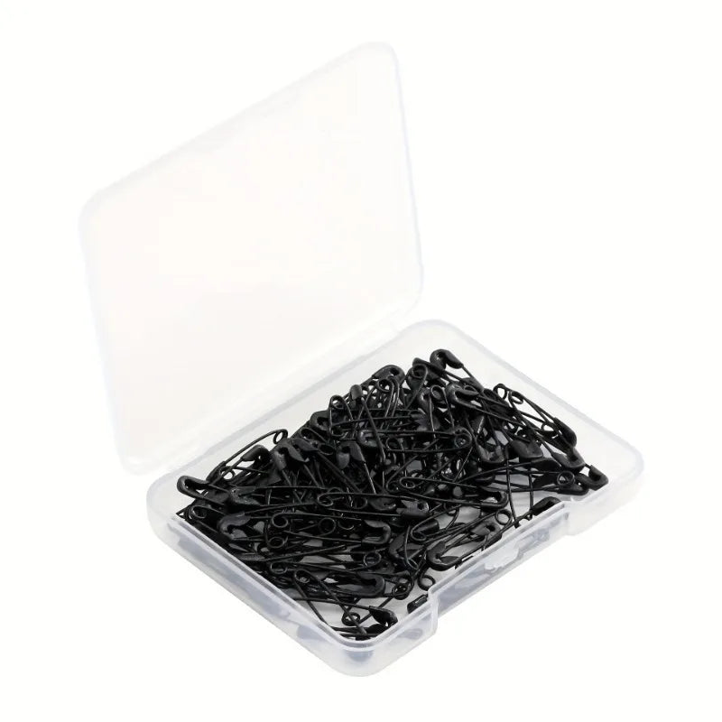 120pcs/Box - Small Black Safety Pins