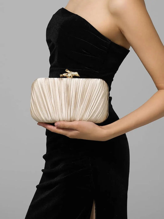 Pleated Clutch Evening Bag