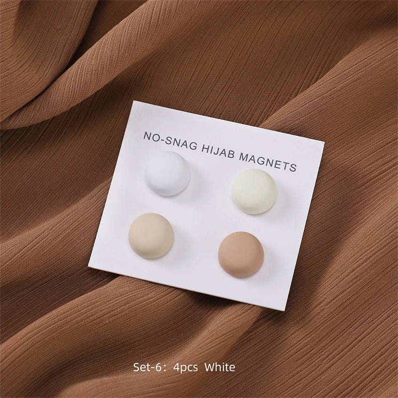 4pcs/Set Matte Magnet Hijab Pins
