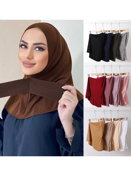 Women Ready To Wear Snap Fastener Hijabs