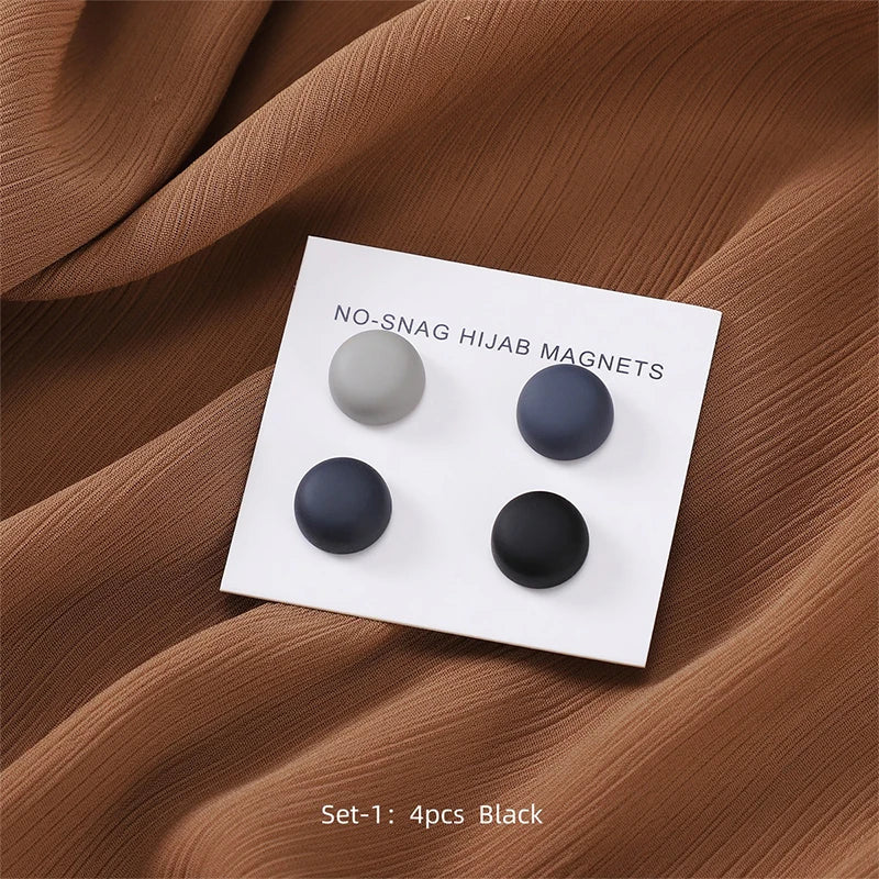 4pcs/Set Matte Magnet Hijab Pins