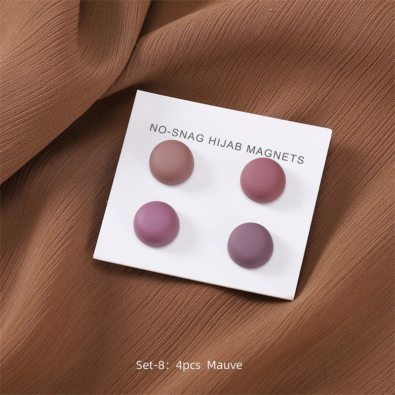 4pcs/Set Matte Magnet Hijab Pins