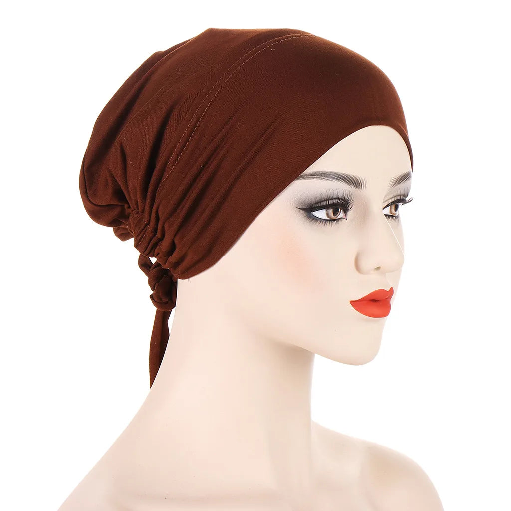 Double Layer Satin Hijab Cap
