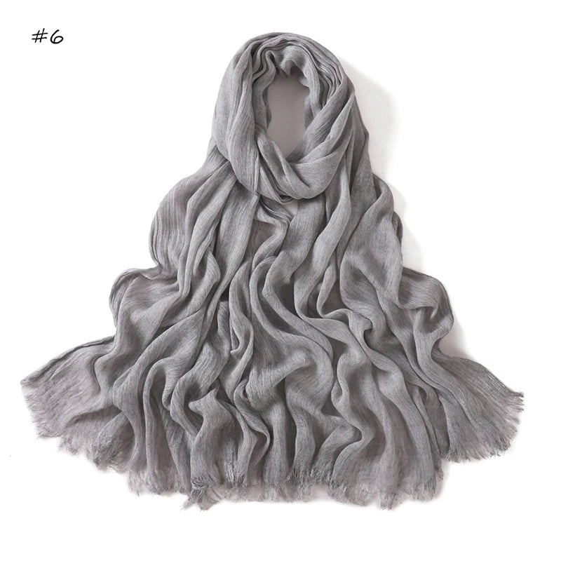 180*65cm Tie-Dye Crinkle Rayon Hijabs