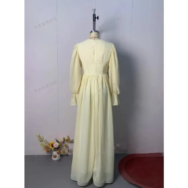 Modest Maxi Dress for Women Long Sleeve Floor Length Evening Gown